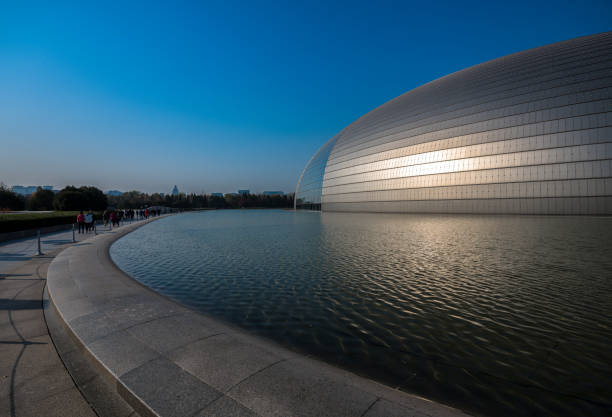 A wide angle view of the National Centre for the Performing Arts in Beijing, China. 19 November 2018.