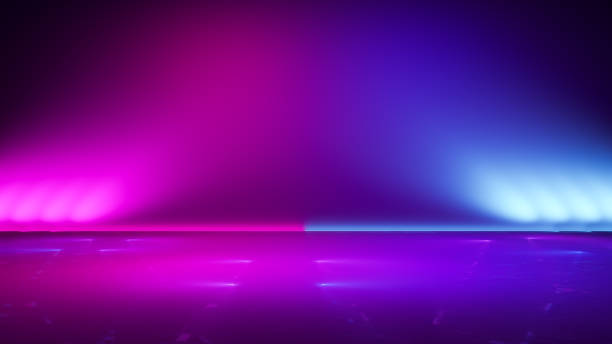 istock Empty  purple  neon  light  with  smoke ,abstract  background,ultraviolet  concept,3d render 1176476781
