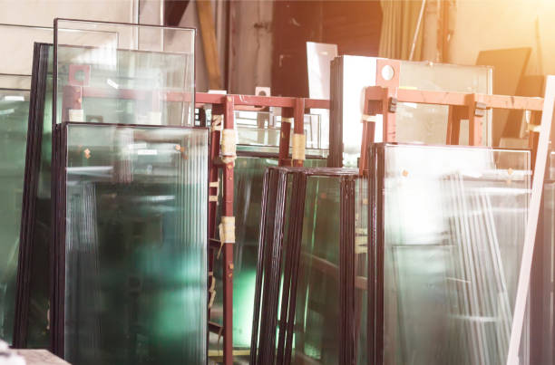 istock Production of pvc windows, ready-made double-glazed windows for assembly in a plastic pvc frame, shop 1176477866