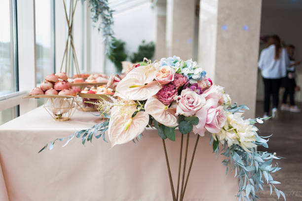 istock Wedding table decorations trends. Wedding banquet. 1176478064