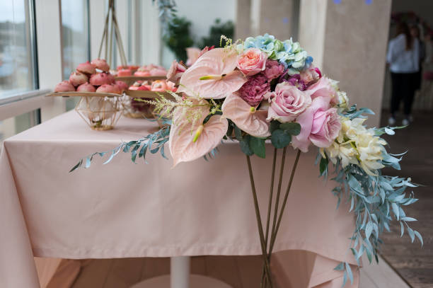 istock Wedding table decorations trends. Wedding banquet. 1176478155