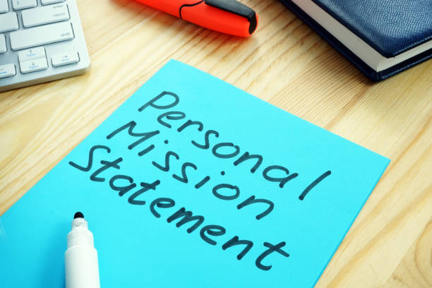 istock Personal Mission Statement sign on the wooden surface. 1176478846