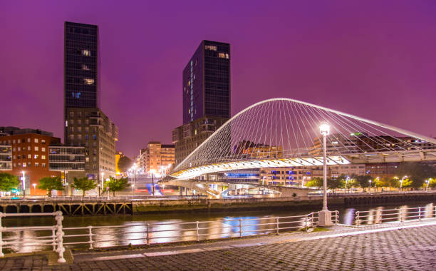 istock Bilbao riverside at night Basque country 1176478918