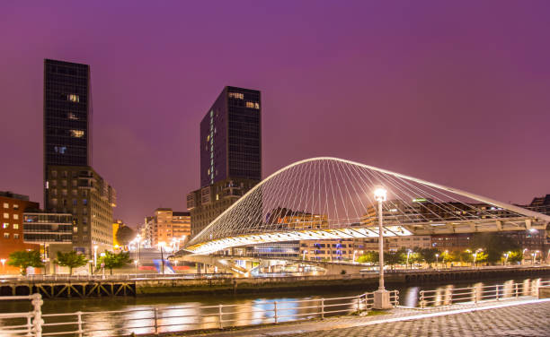 istock Bilbao riverside at night Basque country 1176479798