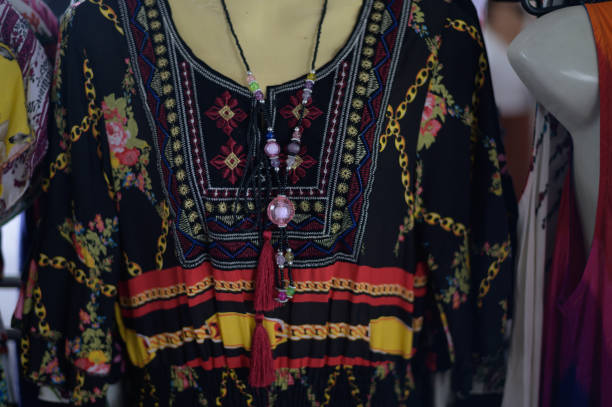 istock Clothes that are on the dummy and necklaces 1176480877