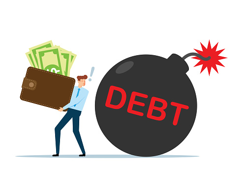 Debted Debt Stock Illustration - Download Image Now - Adult, Bad Condition ...