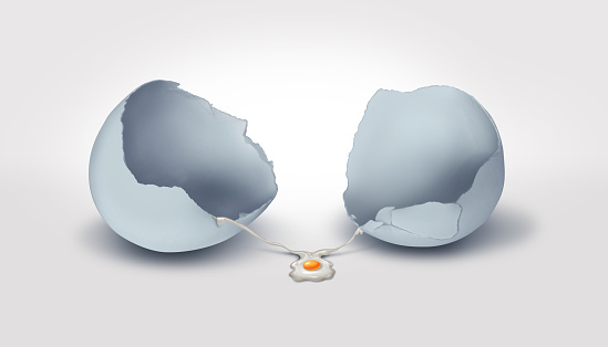 Concept of disappointment and disapointed result metaphor as a business failure symbol in a 3D illustration style.