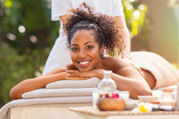 istock African woman spa massage 1176491162