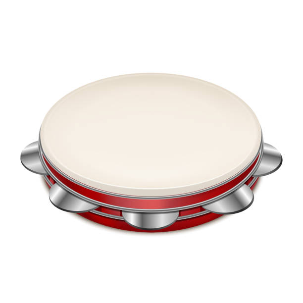 istock Realistic 3d Detailed Musical Instrument Tambourine. Vector 1176491342