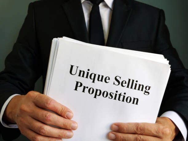istock Man is holding Unique Selling Proposition USP. 1176496029