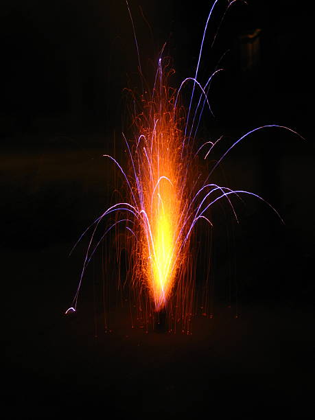 istock Purple and Orange Fountain Fireworks 117649733