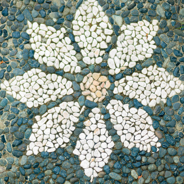 flower made of stones background texture