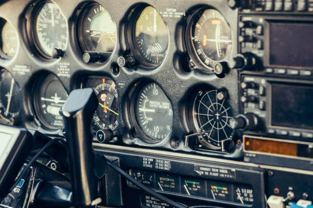 istock Dashboard of an old airplane. 1176497727