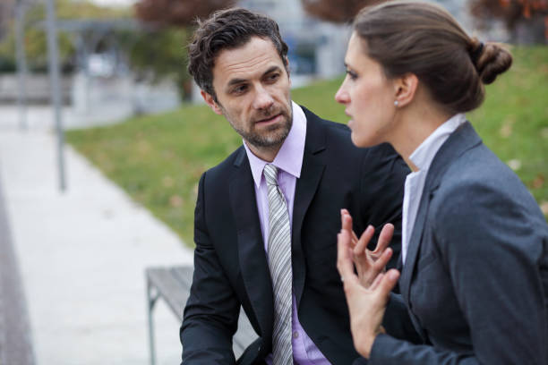 istock Business people in park 1176498407