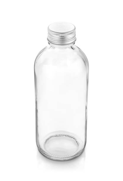 istock blank packaging transparent glass bottle for beverage or medicament product design mock-up 1176500307