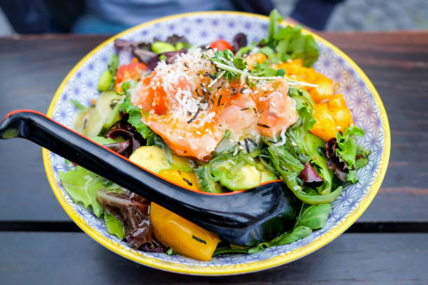 istock Salmon avocado poke bowl 1176500734