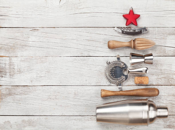 istock Cocktail utensils. Set of bar tools 1176507959