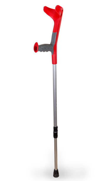 istock Metal elbow crutch with plastic handle on a white background 1176511596