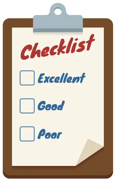 Vector illustration of Vector Checklist Board