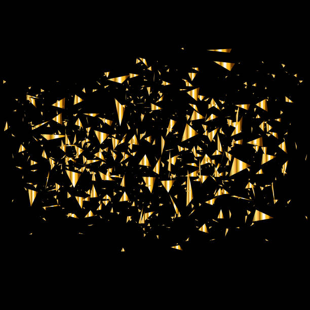 istock Abstract Golden shiny confetti celebration vector - New year, birthday, valentines day 1176516259