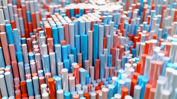 istock The background of the multi-colored cylinders is chaotic 1176516965