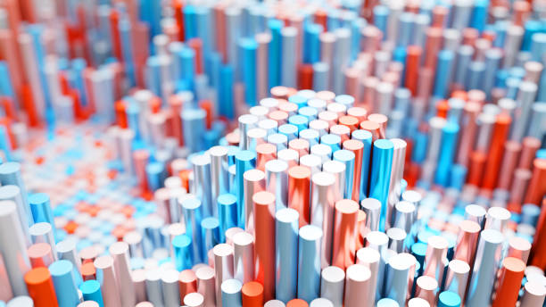 istock The background of the multi-colored cylinders is chaotic 1176517127