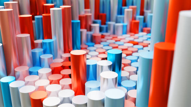 istock The background of the multi-colored cylinders is chaotic 1176517442