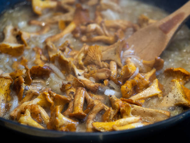 istock forest mushrooms in a pan 1176517971