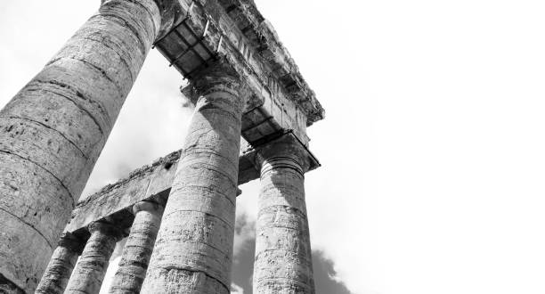 Doric greek temple in Segesta, Trapani, Sicily, Italy.