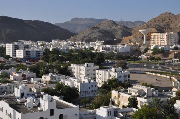 istock Mutrah waterfront with Mosque in Muscat 1176521778