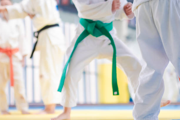 istock Kids playing judo in china 1176523513