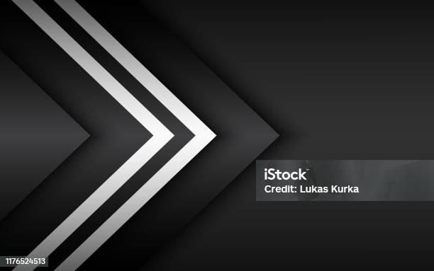 Black And White Overlayed Arrows Abstract Modern Vector Background