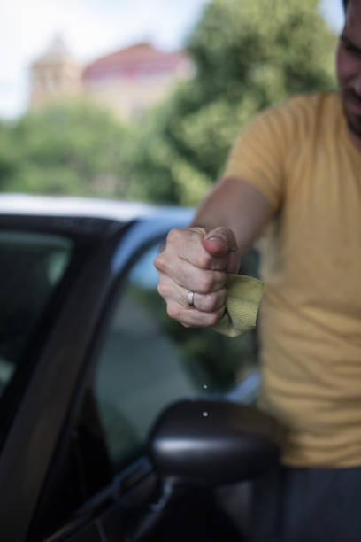 istock Strong man always has a perfectly clean car. 1176525638
