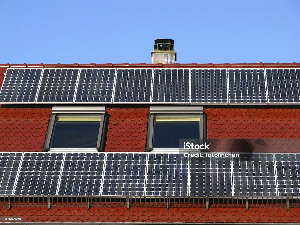 Solarkollektoren - Lizenzfrei Blau Stock-Foto