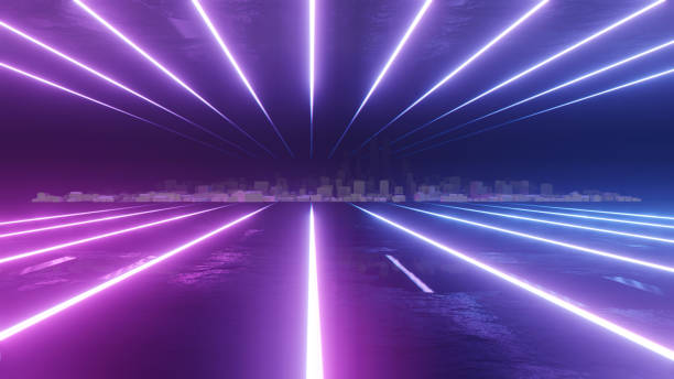 istock Abstract night city 3D illustration 1176526031