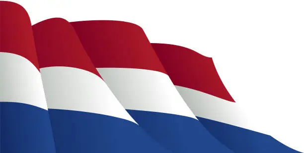 Vector illustration of Dutch Flag Vector