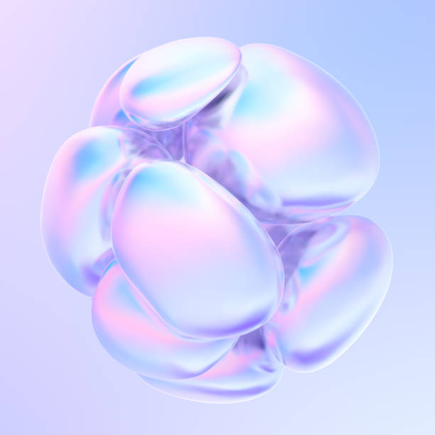 istock Holographic abstract fluid bubbles liquid shapes 1176539436
