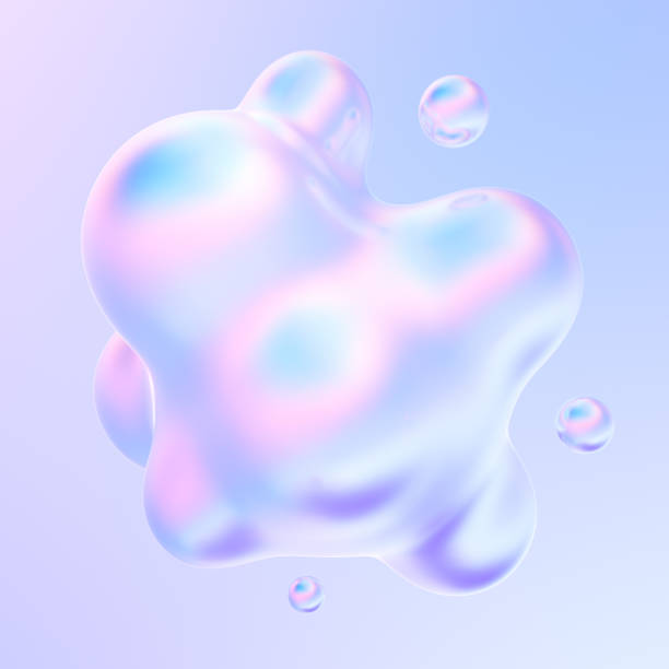 istock Abstract 3d holographic gradient drop liquid shape for banners and posters 1176539482