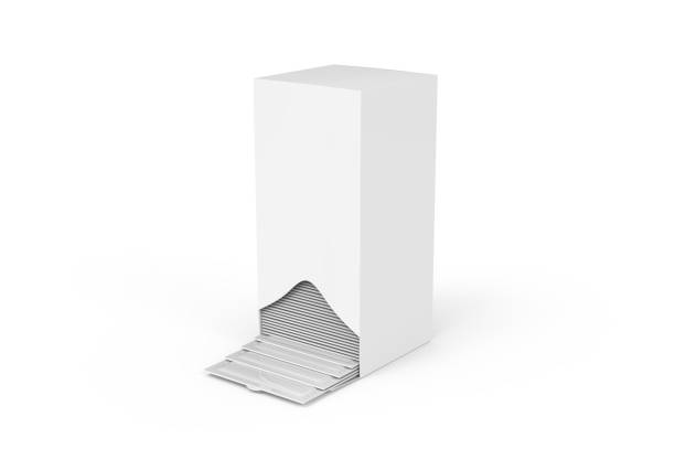 istock White blank tea dispenser box mock up template on isolated white background, ready for design presentation, 3d illustration 1176542747
