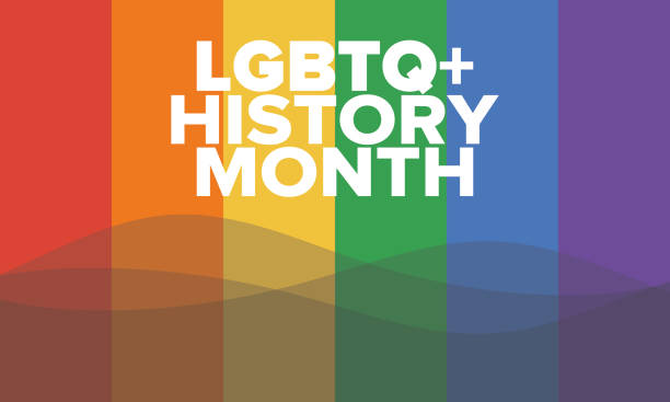 LGBT history month. Pride Month. Lesbian Gay Bisexual Transgender. Celebrated annual. LGBT flag. Rainbow love concept. Human rights and tolerance. Poster, card, banner and background. Vector vector art illustration