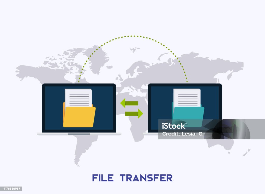 All Transfer File Transfer Files Laptops With Folders On Screen And Transferred Documents ...