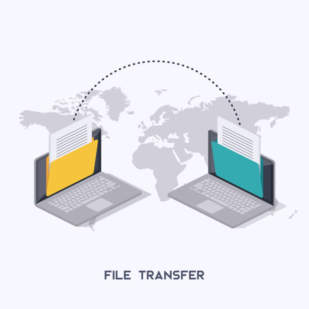 Computer File Transfer Cartoon 2,800+ File Transfer Protocol Stock Illustrations, Royalty-Free Vector ...