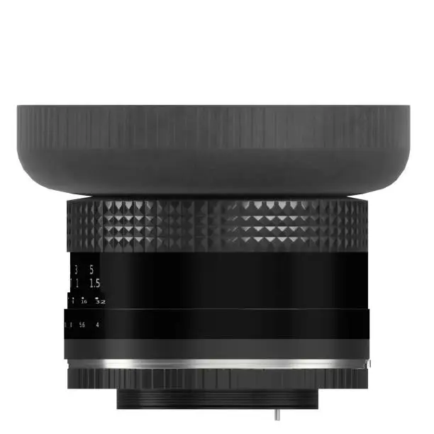 3D rendering illustration of a camera or photographic lens