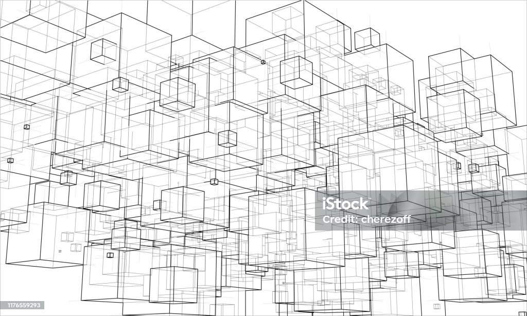 Vector Abstract Boxes Background Stock Illustration - Download Image ...