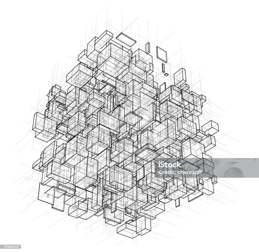 Vector Abstract Boxes Background Stock Illustration - Download Image ...
