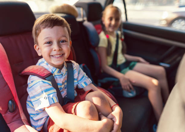 istock Brother and sister in the car 1176560264