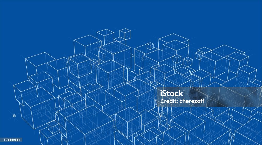 Vector Abstract Boxes Background Stock Illustration - Download Image ...