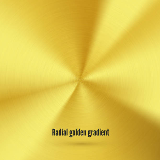 istock Golden Radial Gradient with scratches. Metallic Gold Foil Surface. Golden Realistic Texture. Vector Illustration 1176561920