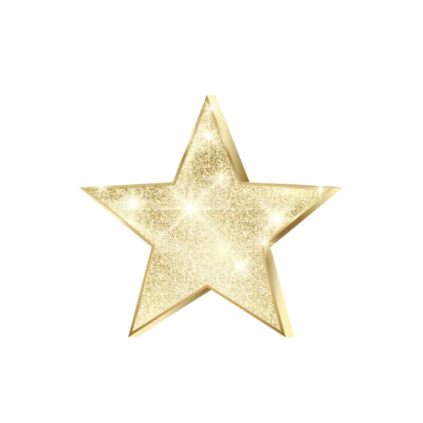 istock Golden star scatter glitters. Shiny Christmas decoration. Gold Star with sparkles. Vector illustration isolated on white background 1176561999