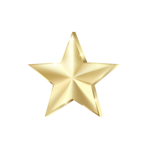 istock Golden star scatter glitters. Shiny gold star with sparkles. Vector illustration isolated on white background 1176562052